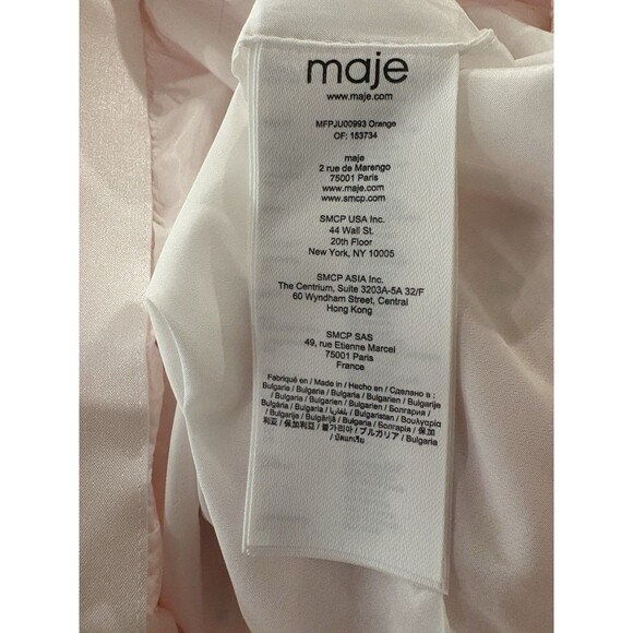 Maje womens Jilandra Tweed Short Mini Skirt size 38 EU (8 US) Orange Pink $325 - Picture 10 of 12